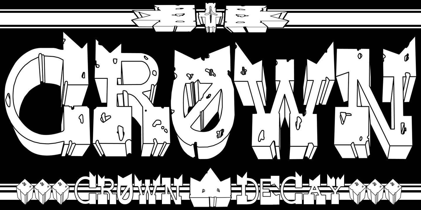 Шрифт Crown Decay 3D